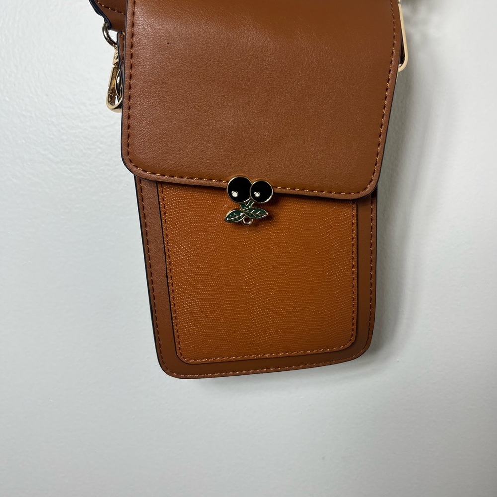 Lulla Collection NYC Brown Mini Crossbody Phone Bag Adjustable Strap
